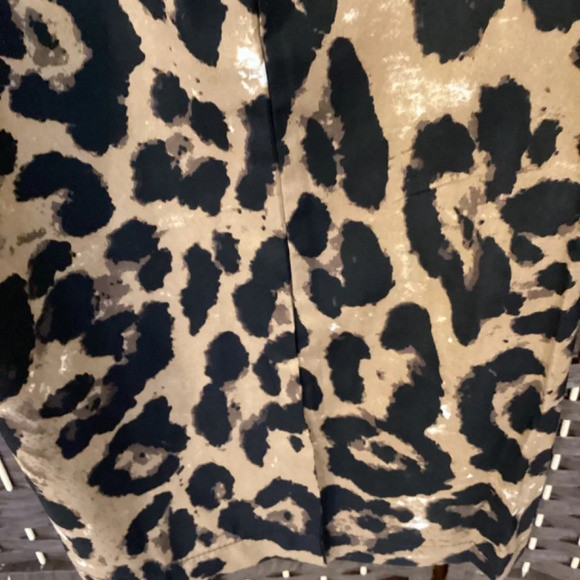 Plus Size Leopard Print.Wide Leg Pants (Brown ) - Picture 5 of 10